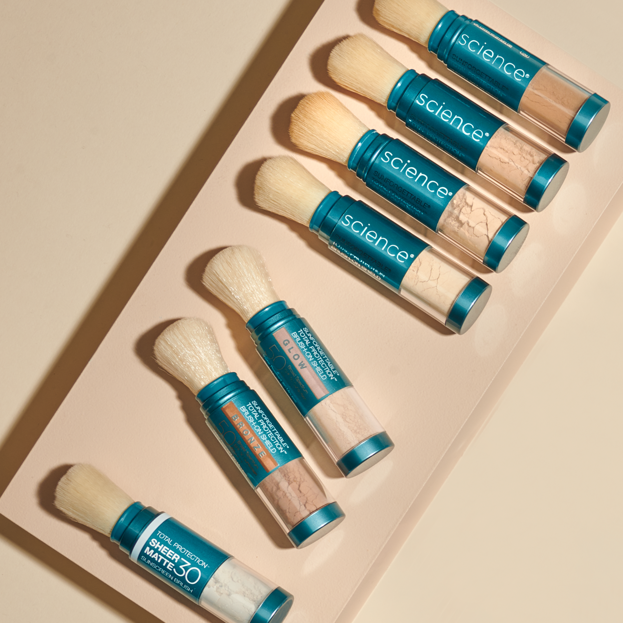 6 Sunforgettable® Total Protection™ Brush-on Shield SPF 50 and 1 SPF 30 Sunscreen Brush || all