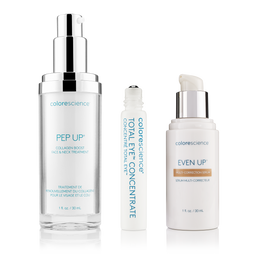 Serum Essentials, option 1: Pep Up Collagen Boost Face & Neck Serum, Total Eye Concentrate Serum, Even Up Multi-Correction Serum (hyperpigmentation)