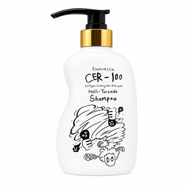 Elizavecca – CER-100 Collagen Coating Hair A+ Muscle Hell-Tornado Shampoo, 500ml