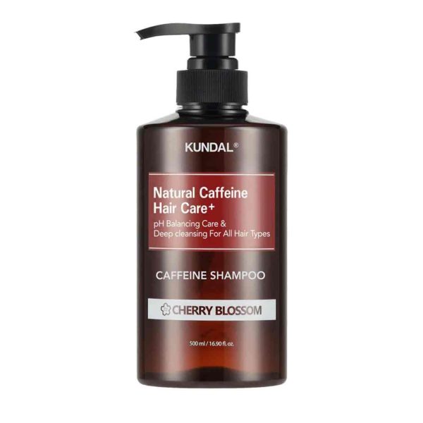 KUNDAL – Caffeine Shampoo, Cherry Blossom, 500ml