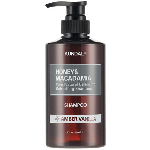 KUNDAL – Honey & Macadamia Nature Shampoo, Amber Vanilla, 500ml